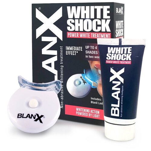 Купить Зубная паста BlanX White Shock Power White Treatment 50 мл + LED Bite, моментальное отбеливание