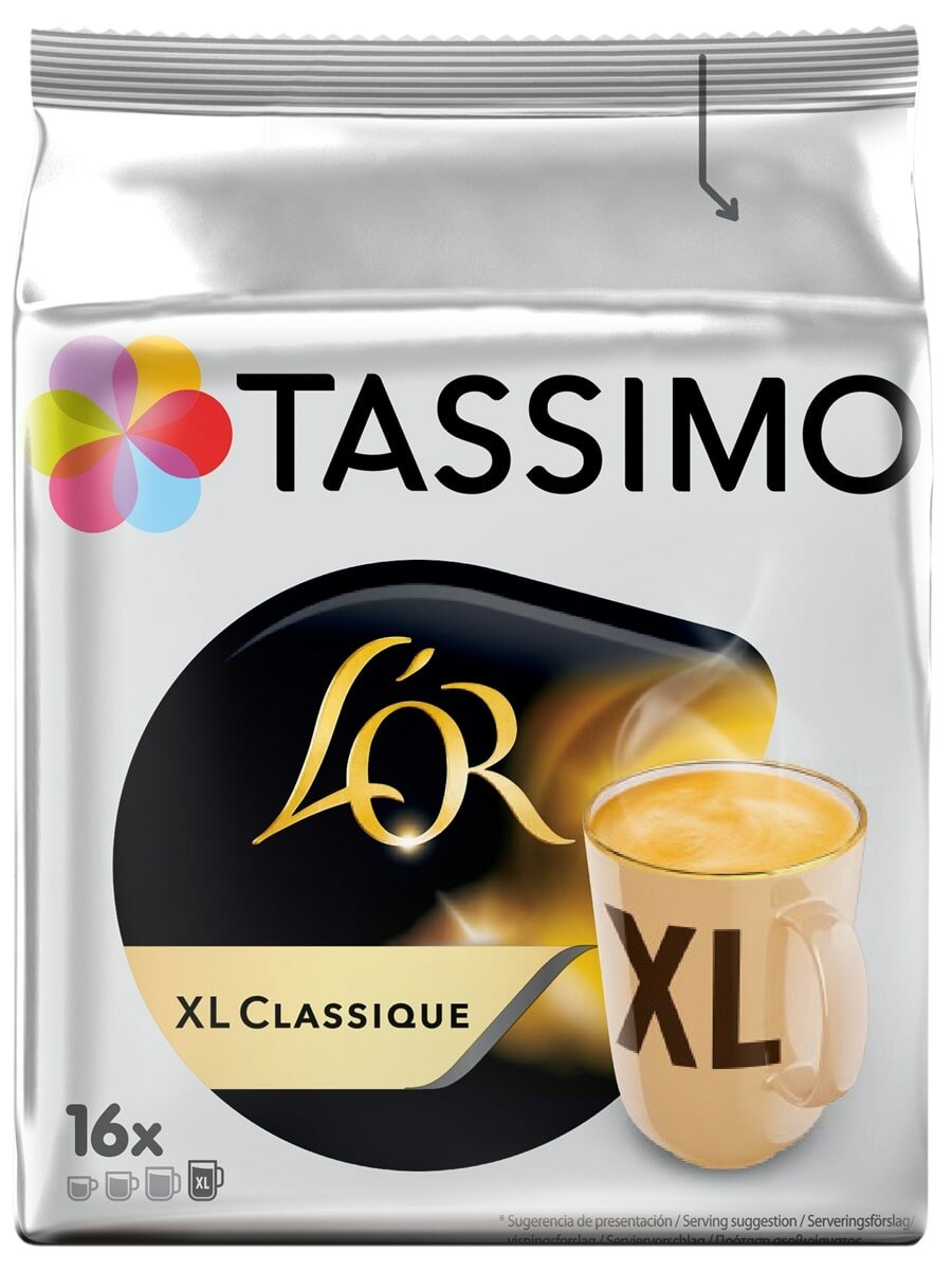 Кофе в капсулах Tassimo L'OR Xl, 16 кап. в уп.