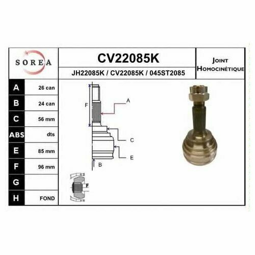 ШРУС Eai CV22085K