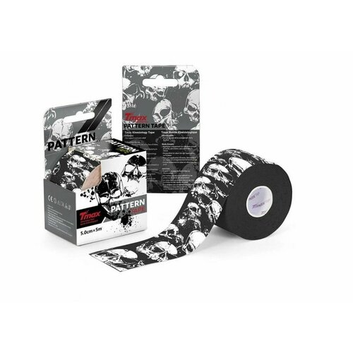 Тейп кинезиологический Tmax Pattern Skull 5 см x 5 м