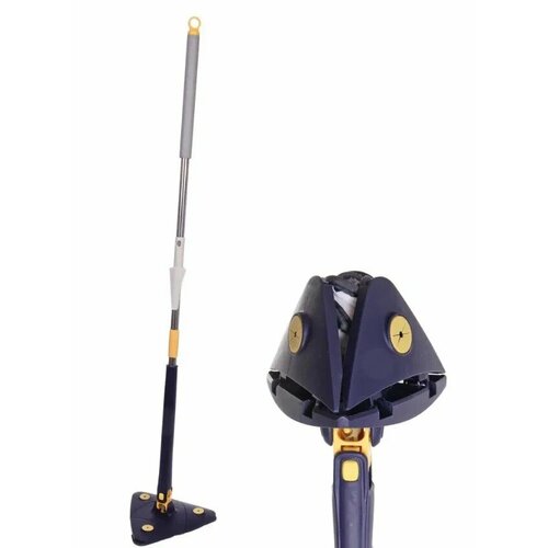 Швабра треугольная для мытья полов с самоотжимом и функцией вращения на 360 градусов\ Универсальная швабра с отжимом