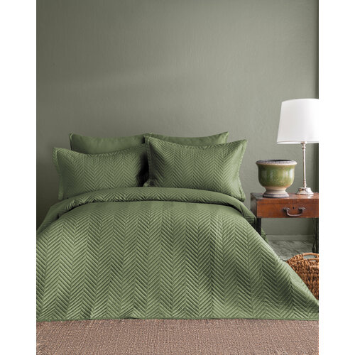 ISSIMO HOME SIMPLY покрывало FOREST GREEN евро