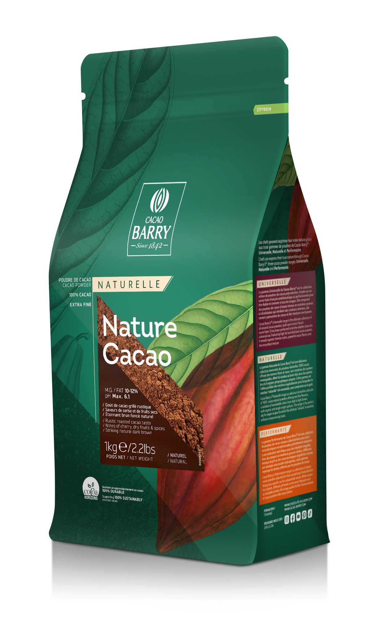 Какао-порошок Cacao Barry NATURE CACAO, 10-12%, 1 кг - фотография № 2