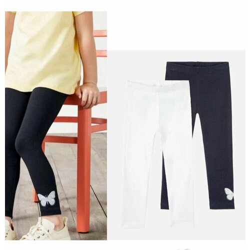 Легинсы  Lupilu, комплект из 2 шт., размер 86/92(12-24)DE, белый, синий