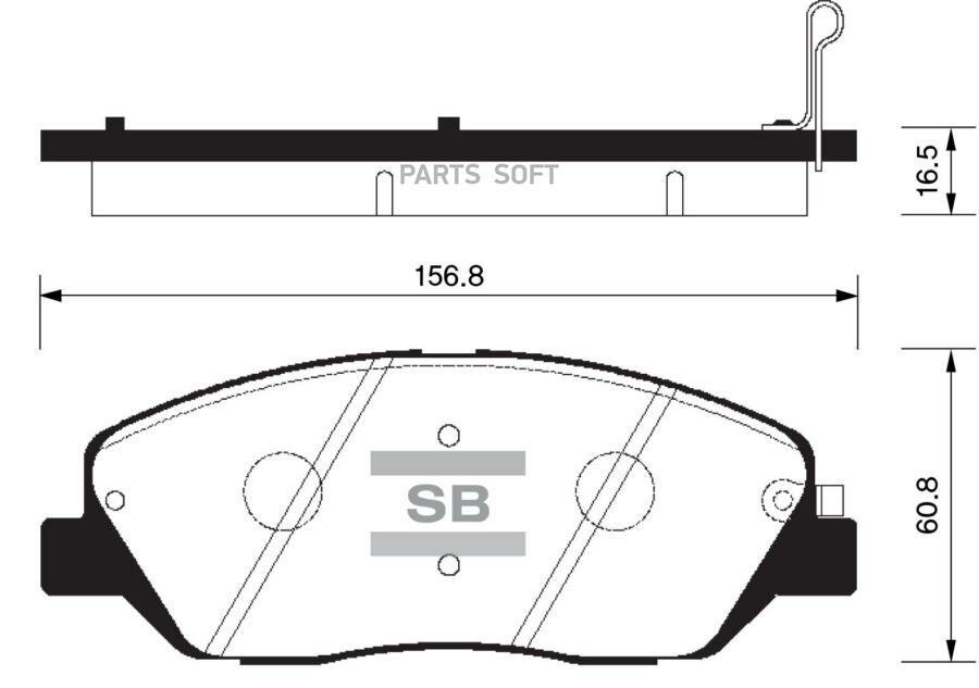 SANGSIN BRAKE SP1194 Колодки тормозные HYUNDAI SANTA FE (CM)/(SM) 05-/KIA SORENTO (XM) 09- передние SP1194