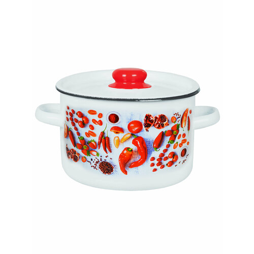 Эмалированная кастрюля с крышкой 45 л 1581₽