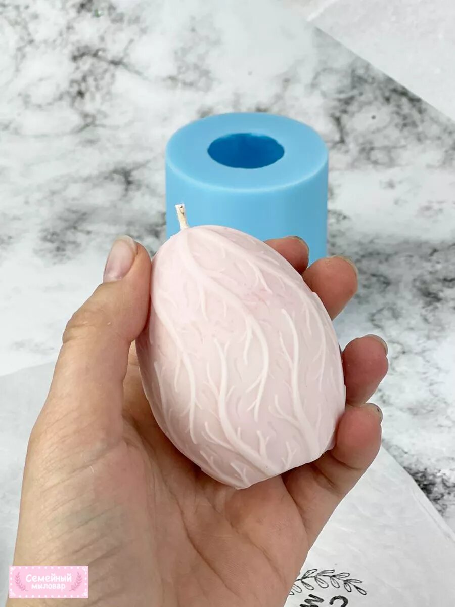 Силиконовая форма / молд для свечей Пасхальное яйцо ХВ — фото 1