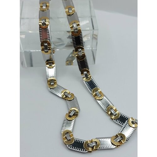 фото Цепь, длина 60 см, серебристый no brand
