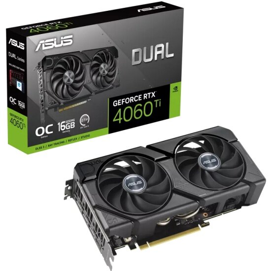 Видеокарта Asus GeForce RTX 4060 Ti DUAL EVO OC 16G