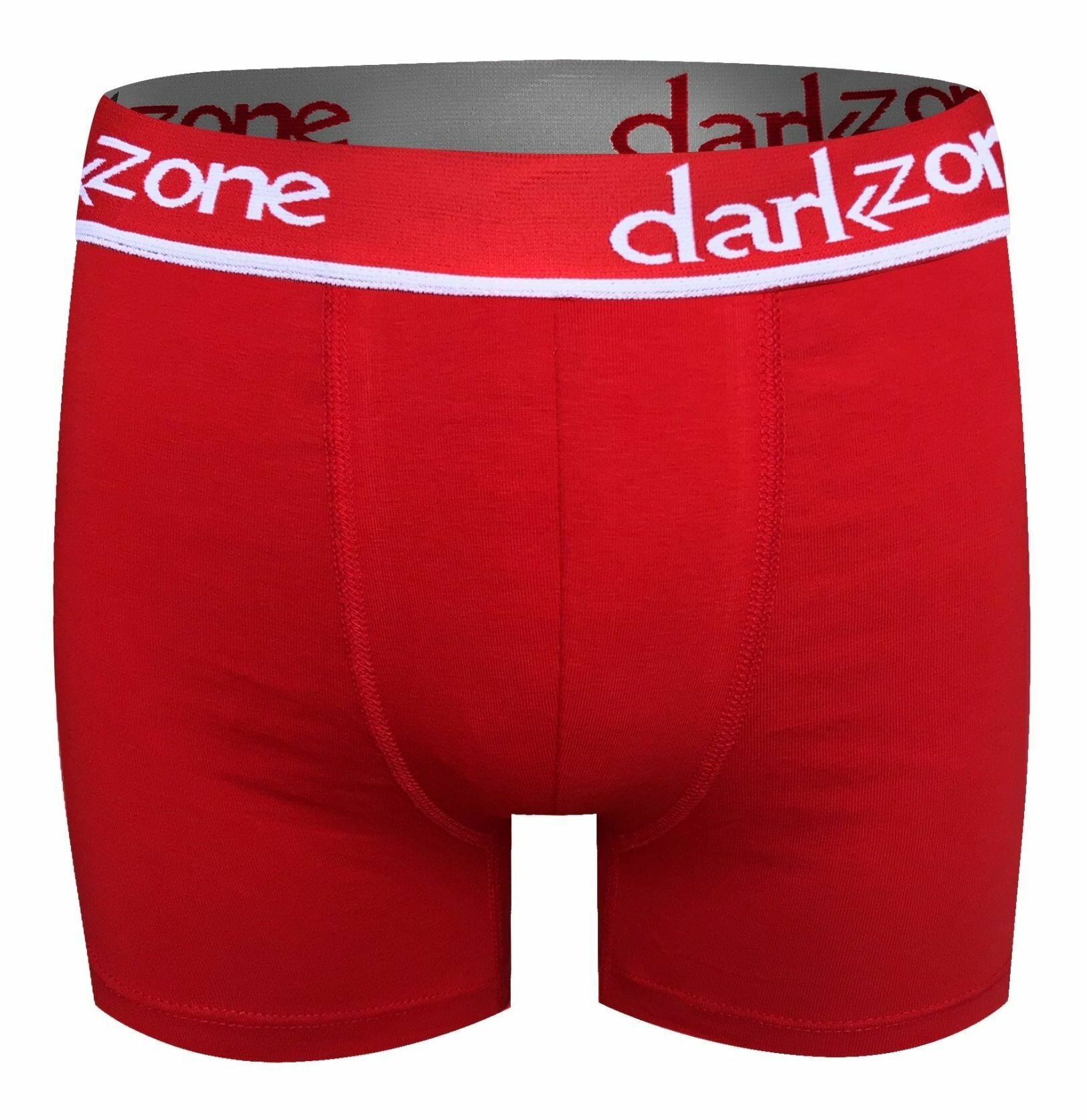 Красные трусы-боксеры с контрастной надписью на резинке Заменить