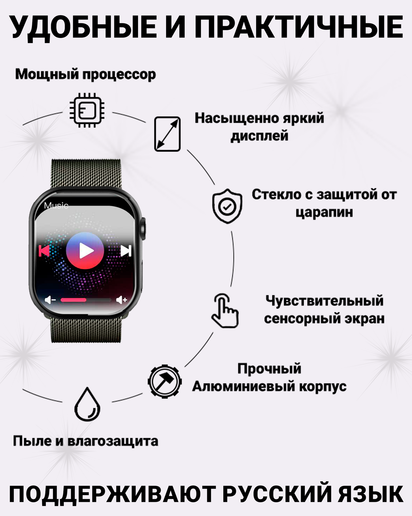 Умные смарт часы X 10 Mini 3 с изогнутым дисплеем 41мм, Smart Watch 10, 2 ремешка, iOS, Android, черные — фото 1