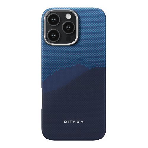Чехол Pitaka StarPeak Tactile Woven для iPhone 16 Pro Max, Over The Horizon синий