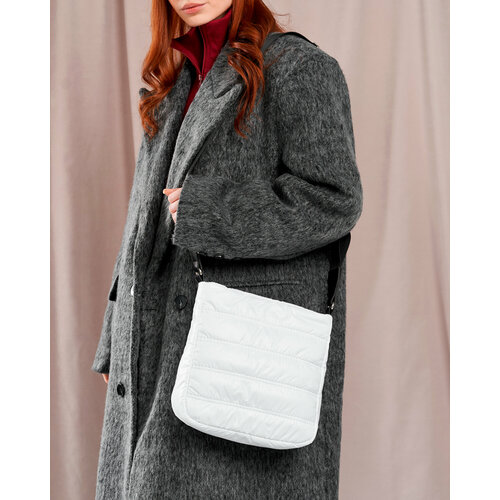 Сумка мессенджер FABRIZIO CLUB, фактура гладкая, белый