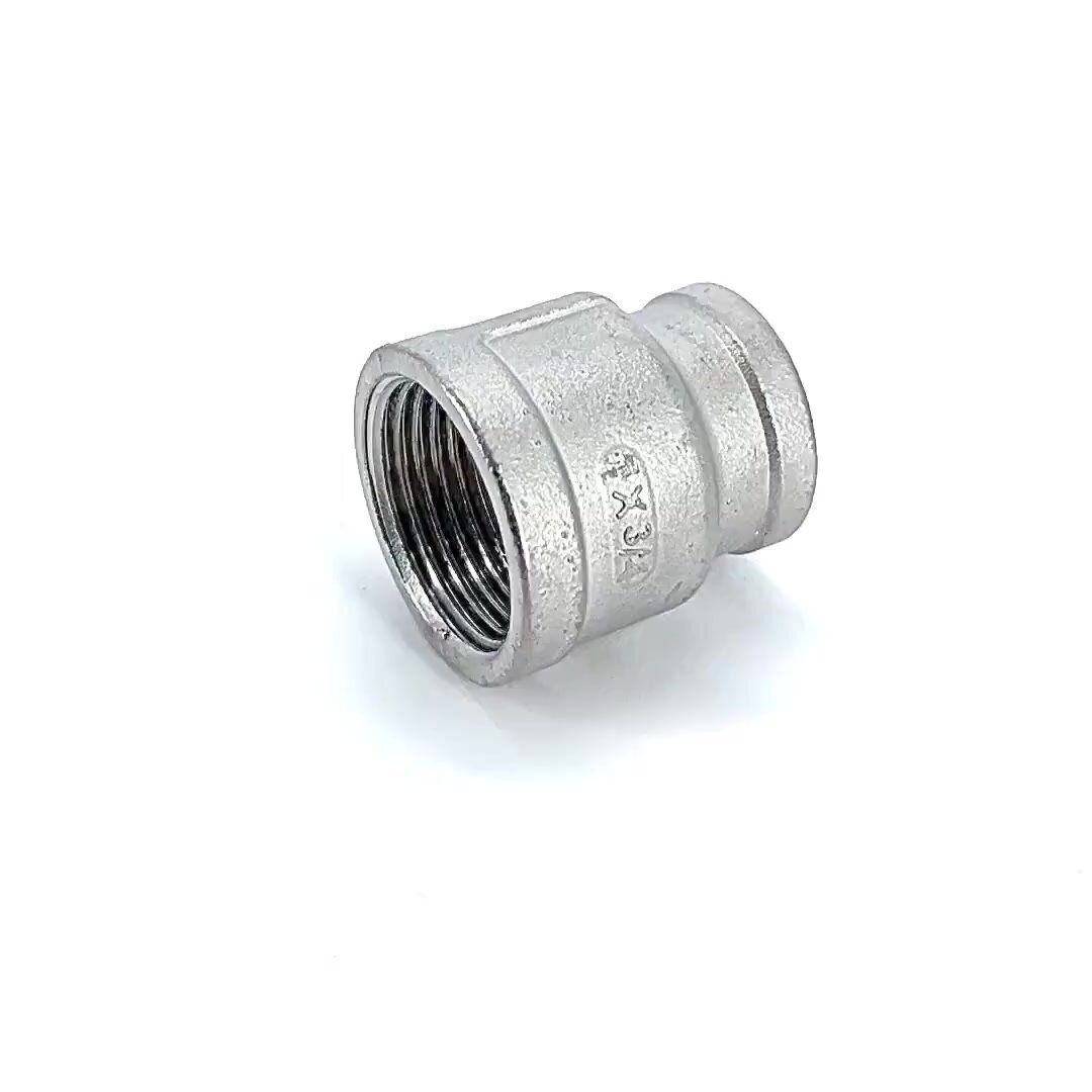 Муфта переходная стальная нержавеющая, AISI304 DN20 х DN15 (3/4" дюйма х 1/2" дюйма ), (CF8), PN16 — фото 1