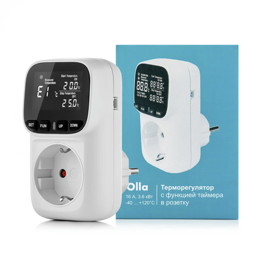 Терморегулятор в розетку Kvolta Olla с датчиком поверхности