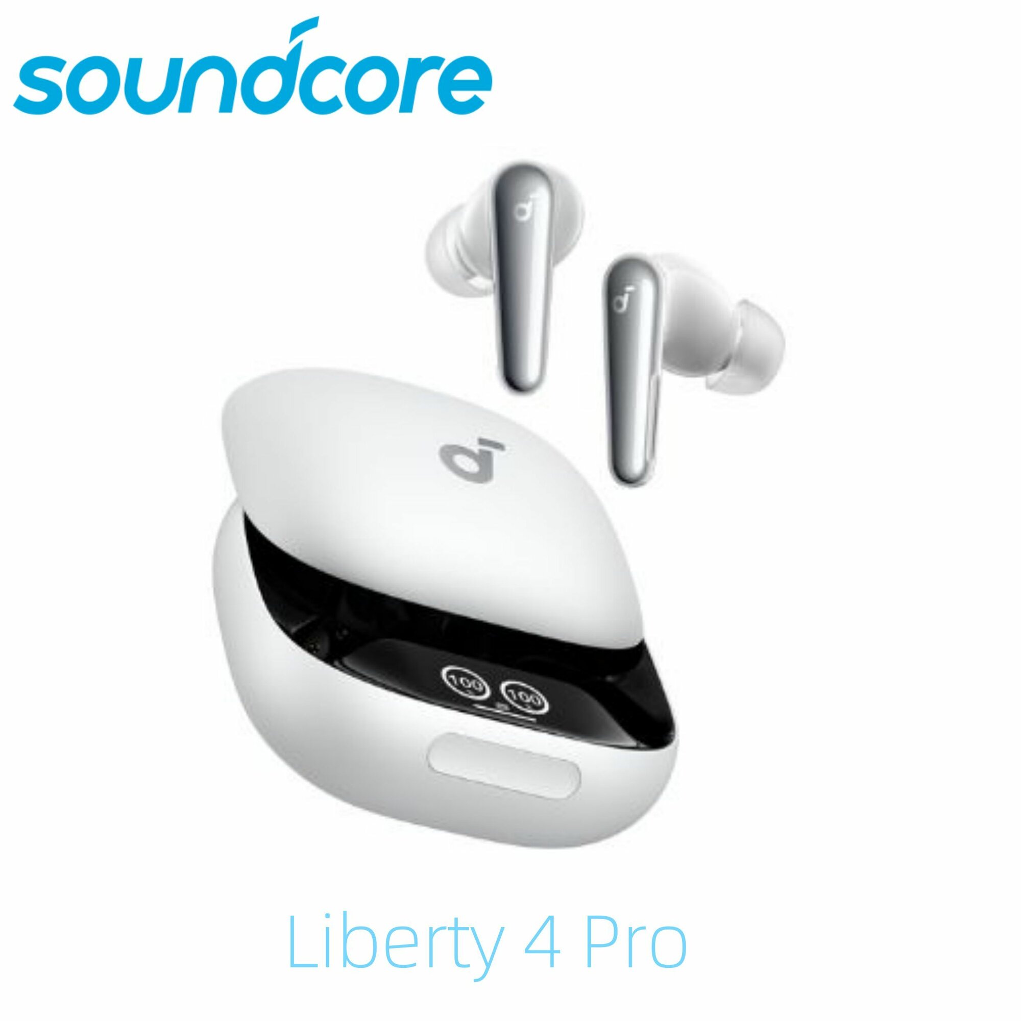Soundcore Liberty 4 Pro от Anker, беспроводные наушники с шумоподавлением, высококачественная музыка студийного уровня, 6 микрофонов и четкие звонки от ИИ