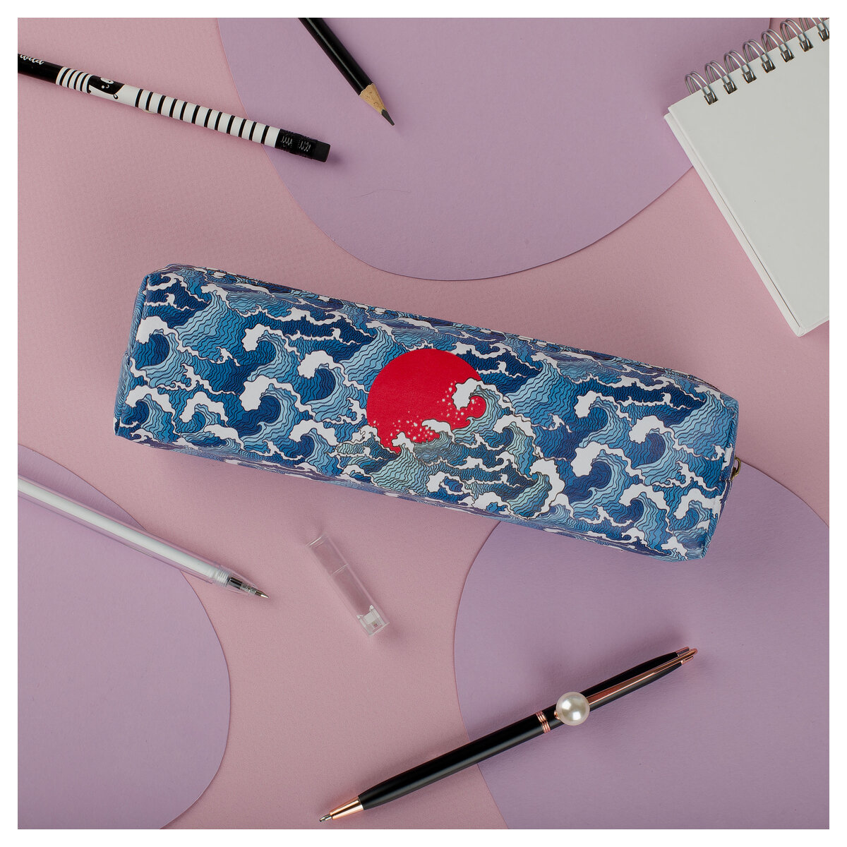 4 шт. Пенал мягкий 200*55*40 MESHU "Vibe", искусственная кожа