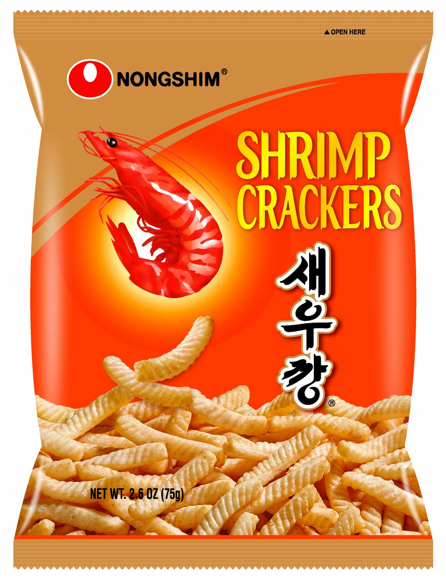 Чипсы Nongshim Нонгшим с креветочным вкусом 75 г, Южная Корея