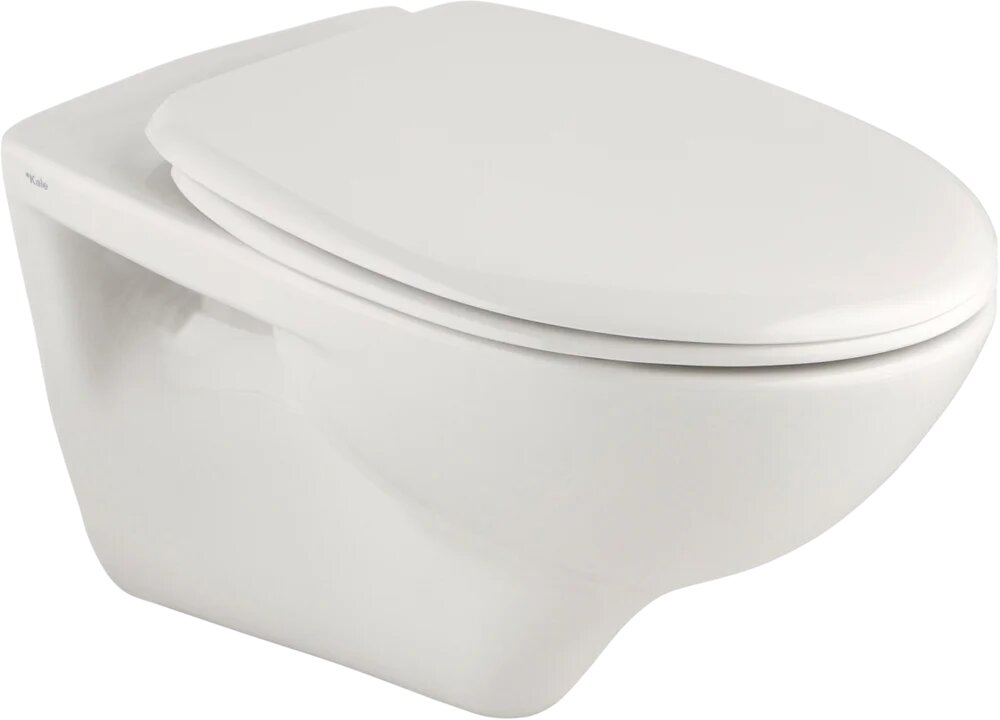 Унитаз подвесной Kale Optimum 711 (719) 27363(K0) с микролифтом безободковый без бачка фаянсовый антивсплеск белый овальный