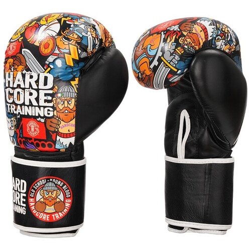 Боксерские перчатки Hardcore Training Doodles - Hardcore Training - Черный - 14 oz