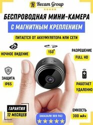 Мини камера видеонаблюдения скрытая онлайн для дома wi-fi B. A. F. Y.