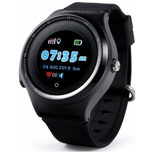 Детские умные смарт часы SMART PRESENT c телефоном, GPS, сим-картой и виброзвонком Smart Baby Watch KT06 2G, черные