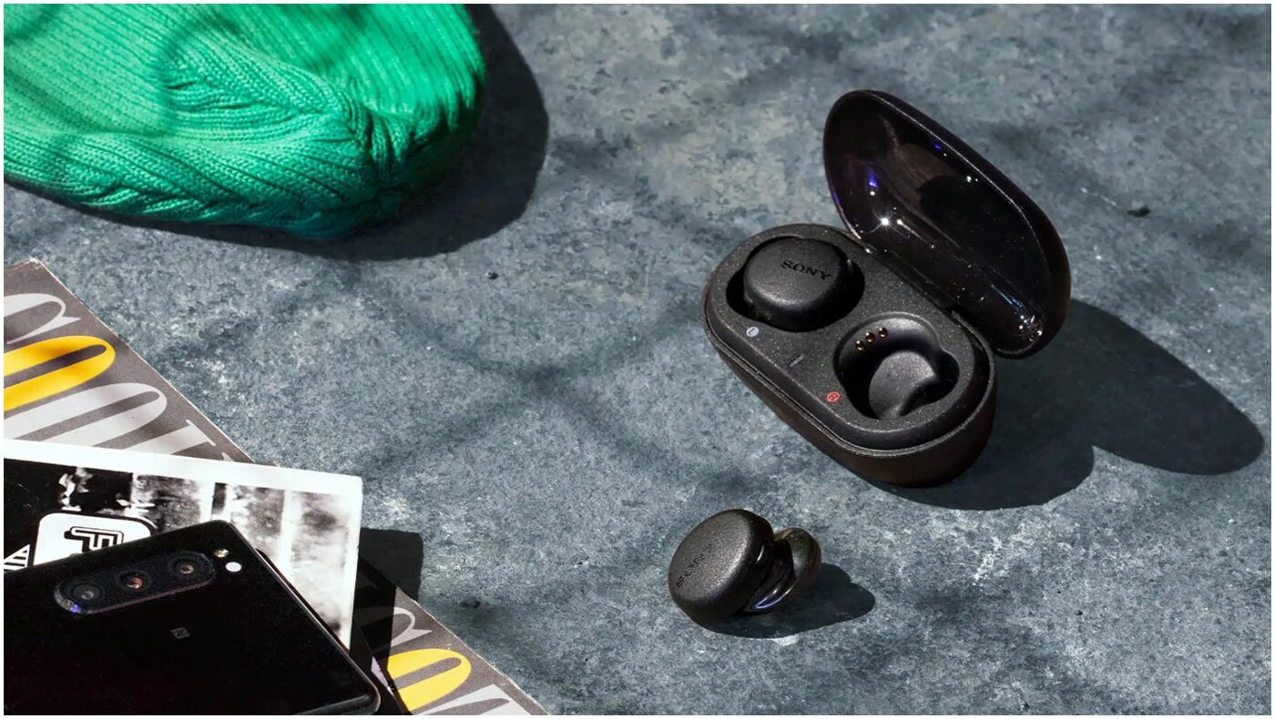 Bluetooth-гарнитура Sony WFXB700 (черный) - фото №12