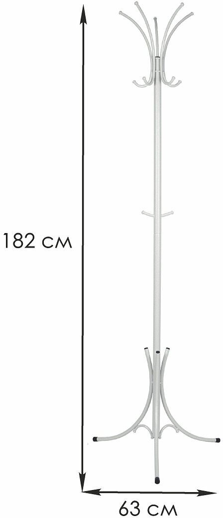 Напольная вешалка ЗМИ ВНП 17 № 3 Корона материал: сталь, белый - фотография № 4