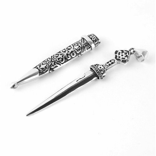 фото Sirius-jewelry подвеска мужская на шею кинжал, серебро sirius jewelry