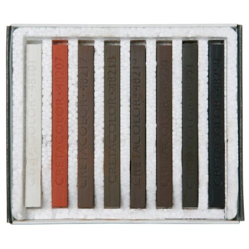 фото Набор сухой пастели коричневых оттенков, 8 цветов cretacolor