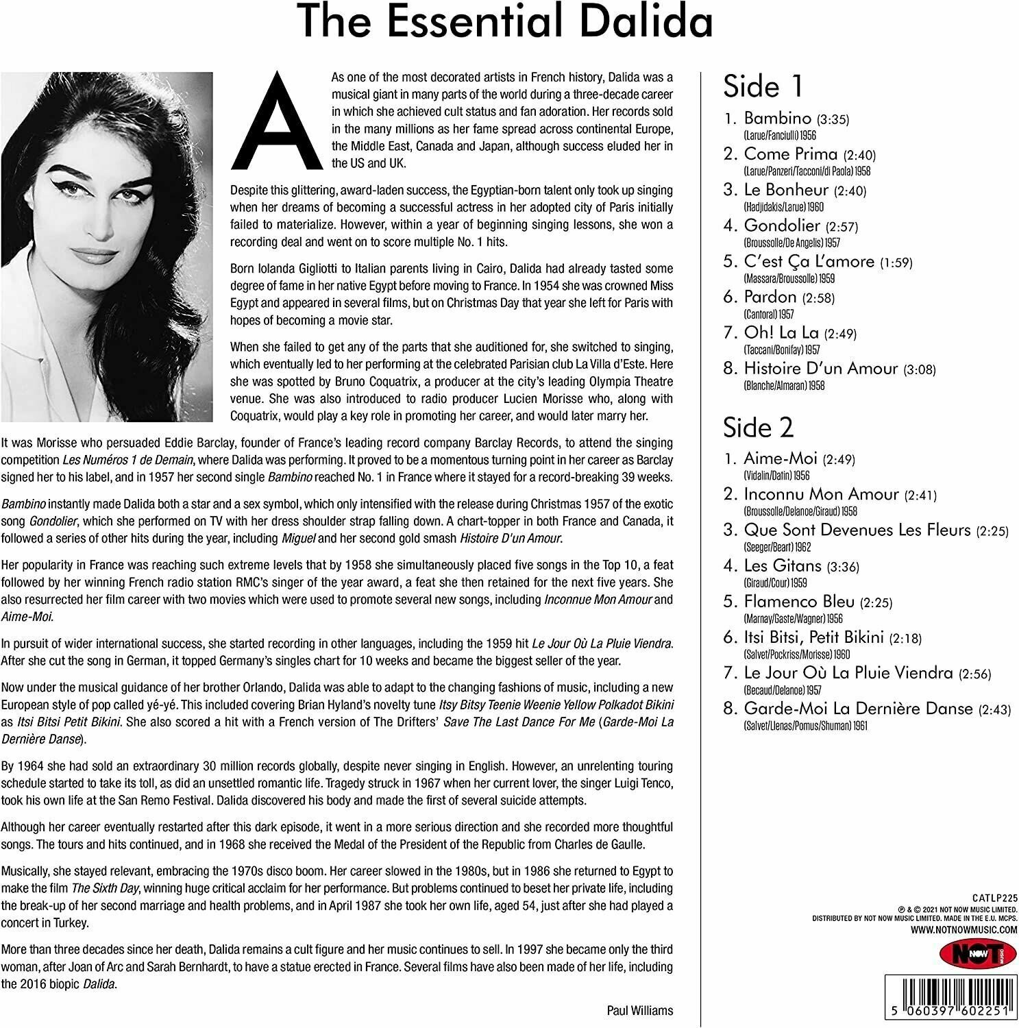 Dalida Dalida - The Essential (180 Gr) Fat Cat Records - фото №4