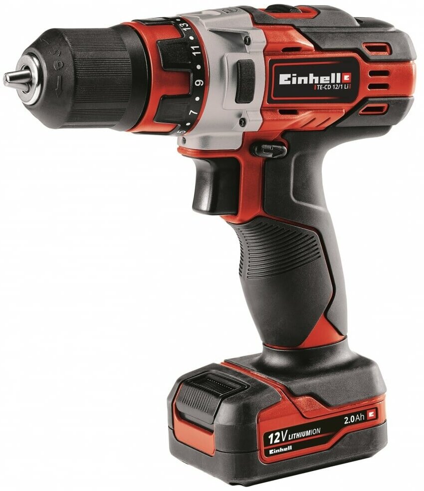 Дрель аккумуляторная Einhell TE-CD 12/1 Li (2x2,0Aч) - фотография № 1