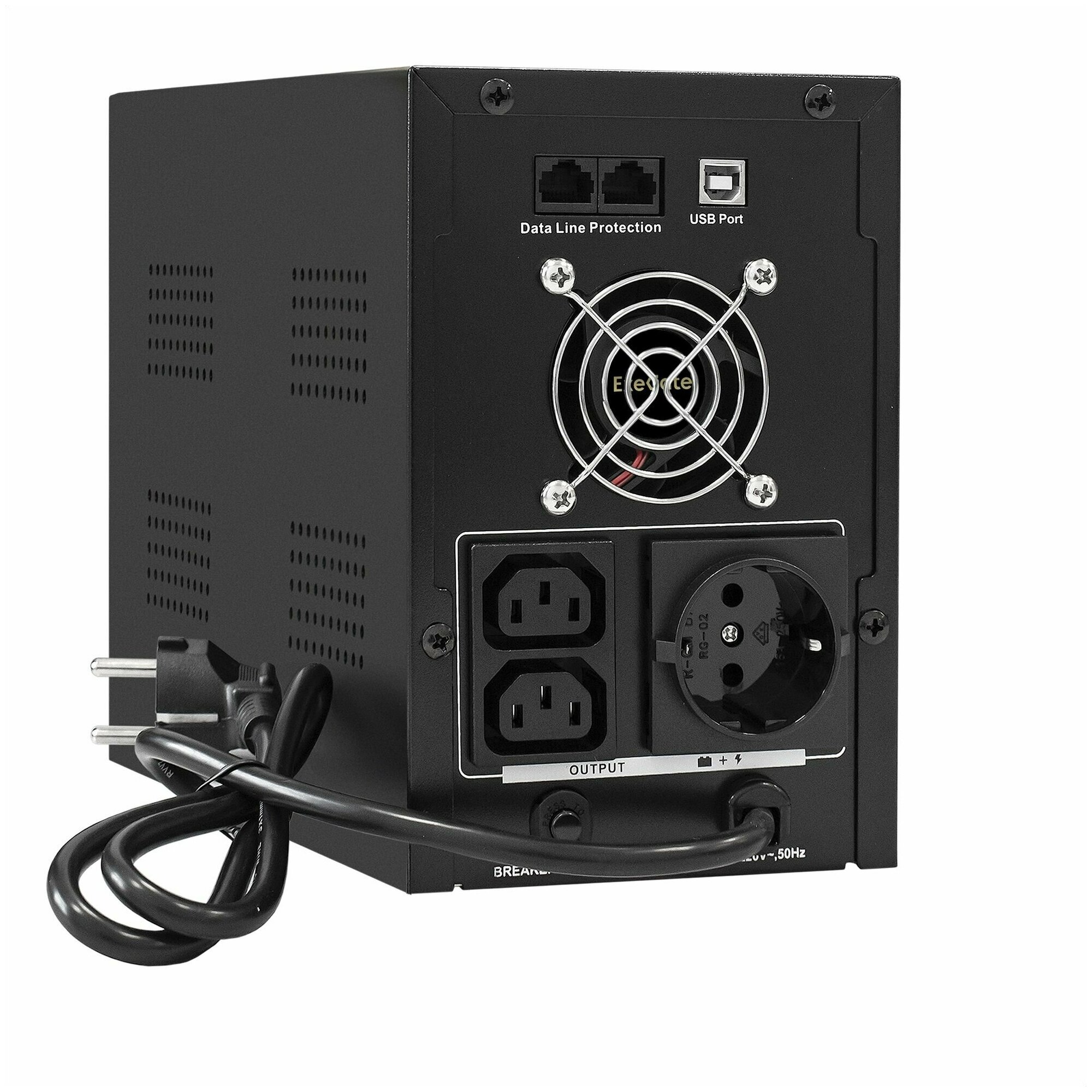 Источник бесперебойного питания Exegate EX292630RUS 2000VA/1200W, LCD, AVR, 1*Schuko+2*C13,RJ45/11,U - фото №2