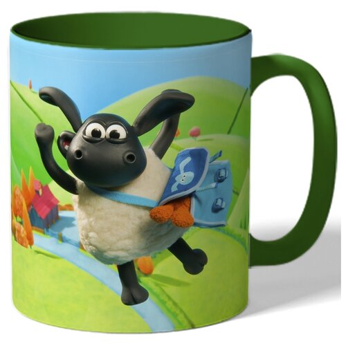 фото Кружка цветная с рисунком овечка тимми drabs