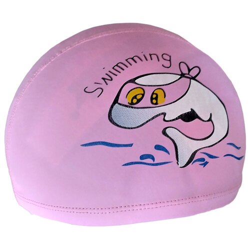фото Шапочка для плавания hawk t07671/h10166-4 (пу) "дельфин" (розовая с рисунком)