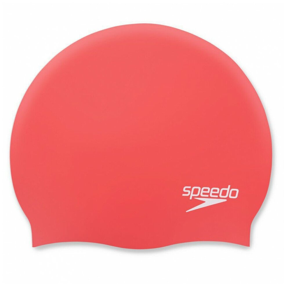 Шапочка для плавания Speedo Plain Molded Silicone Cap, 8-70984H191, красный, силикон