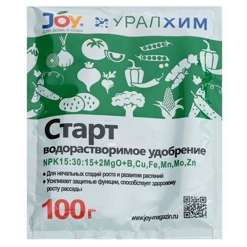 Удобрение водорастворимое Старт 100 г Joy удобрение старт водорастворимое joy 100г