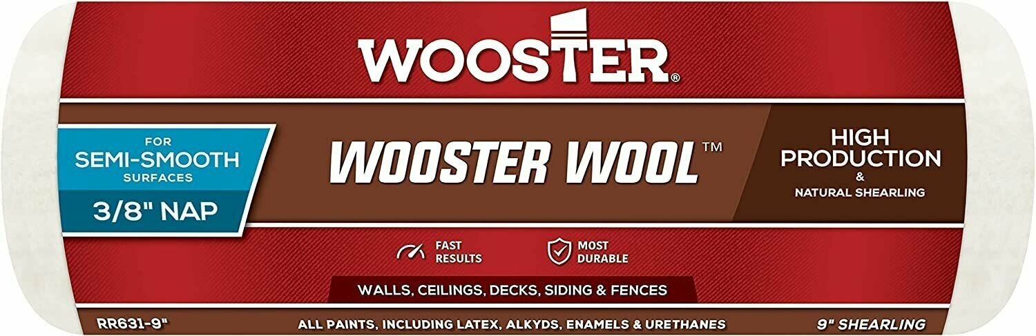 Малярный валик из натуральной овчины WOOSTER RR631-9 Wooster Wool 3/8 (ворс 095 см ширина 2286 см)