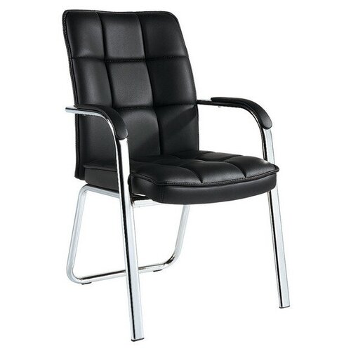 Конференц-кресло BN-TQ-Echair-810 VPU кожзам черный, хром