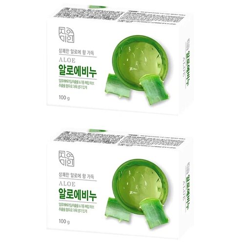 MUKUNGHWA Освежающее туалетное мыло с экстрактом Алоэ вера Fresh Aloe Soap 100гр *2 шт.