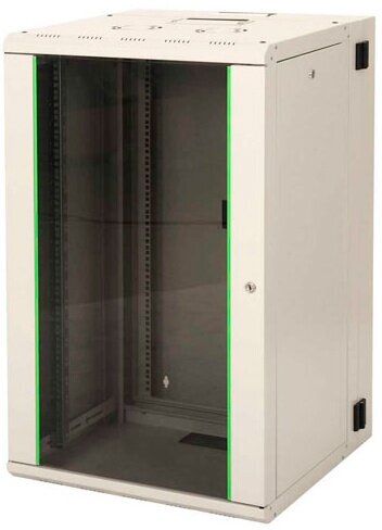 Шкаф коммутационный Lande Proline (LN-PR20U6045-BL-111) настенный 20U 600x450мм пер. дв. стекл задн. дв. стал. лис