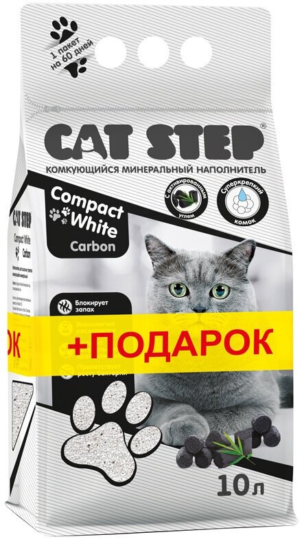 Комкующийся наполнитель Cat Step Compact White Carbon, 5л, 1 шт. - фотография № 4