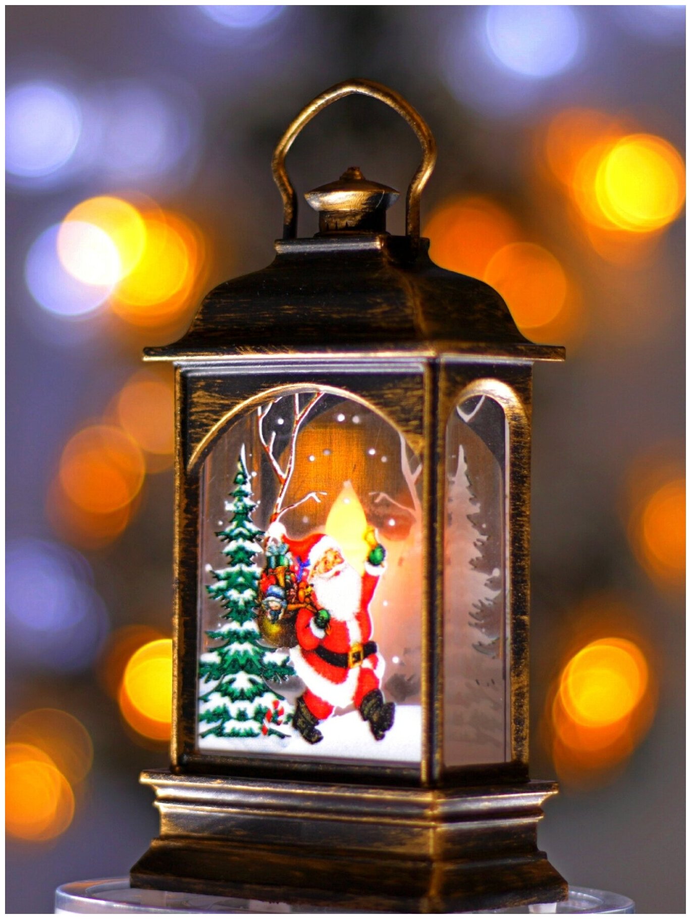 Новогодний светодиодный фонарик декоративный ночник светильник декор 