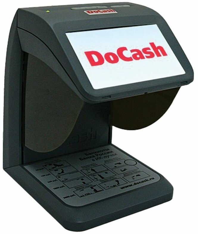 Детектор банкнот DOCASH mini IR/UV/AS, просмотровый, ИК, УФ, антистокс, 10658