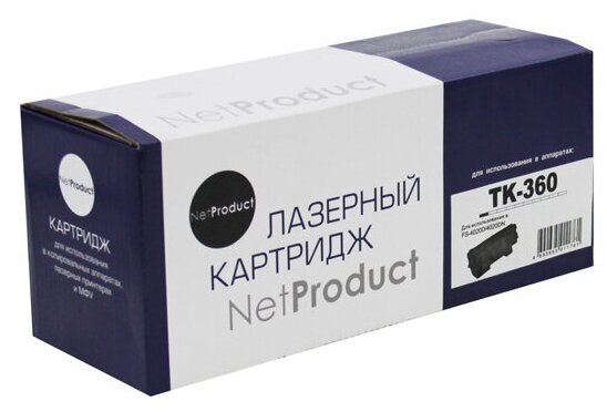 Тонер-картридж NetProduct (N-TK-360) для Kyocera FS-4020, 20K