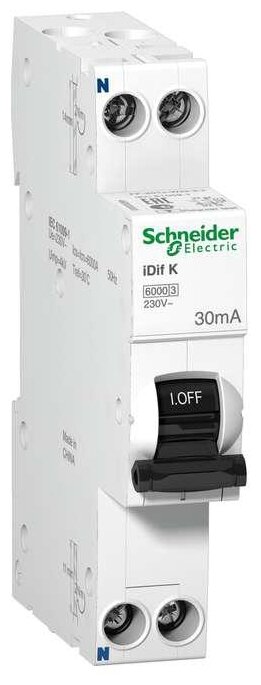 Дифференциальный автомат Schneider Electric Acti 9 iC60 RCBO 1П 30 мА C