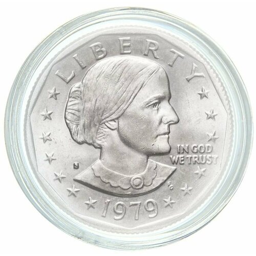 Монета 1 доллар Сьюзен Б. Энтони в капсуле. США P 1979 UNC