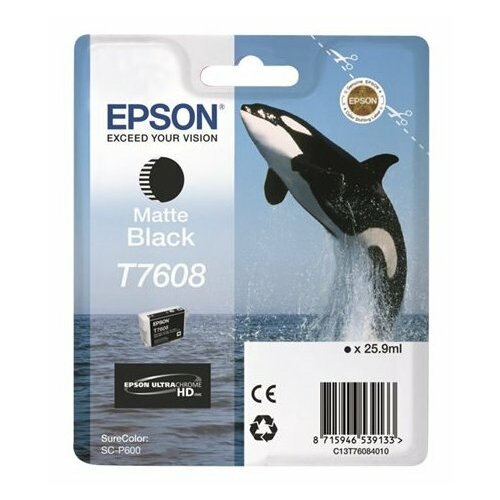 Картридж Epson C13T76084010, 1100 стр, черный матовый картридж ds t7608 epson c13t76084010 черный матовый совместимый