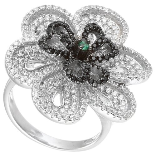 фото Element47 кольцо из серебра 925 пробы с кубическим цирконием wsr23349-bm_ko_wg, размер 17.75