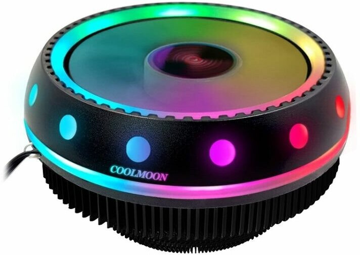 Кулер для процессора Coolmoon UFO (Intel/AMD 100 Вт 90 мм RGB)